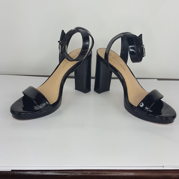 Antonio Melani Black Strap Heels Size 7.5 - Picture 2 of 5
